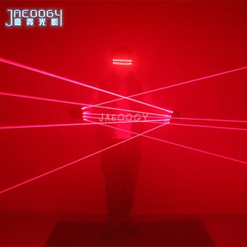 2020 Nye ree Forsendelse Rød Laser Handsker Med 4stk 650nm Laser,Disco LED laser Handsker,For DJ Club Party Show