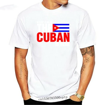 2020 Seneste design-korte ærmer O-Neck t-shirt Herre Bevare Roen Frygt for, at Den Cubanske Er Her T-Shirt mænd Engros Mænd Cuba flag, T-shirt