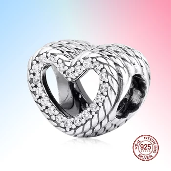 2021 Bære kærlighed hjerte form Charme Passer Oprindelige Pandora Armbånd Smykker Mode 925 Sterling Sølv perler, Vedhæng Bijoux