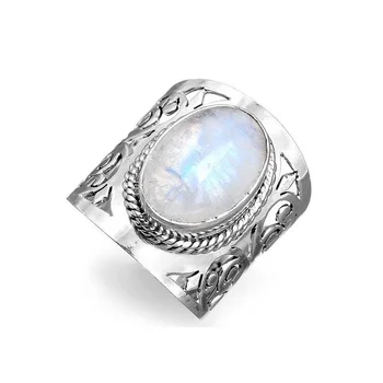 2021 Hot Salg Farverige Simuleret Opal Ring for Kvinder Geometriske Design Valentine Dage Gave til Kæreste, Detail&Wholesale Ring