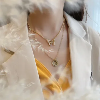 2021 Nye Ankomst Halskæder Trendy Kæde Part Halskæde Enkel Elegant Kvindelige Koreanske Mode Smykker Til Kvinder
