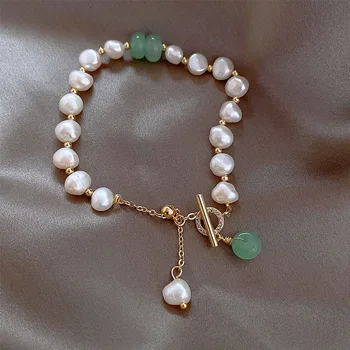 2021 Nye Barok Naturlige Perle Armbånd Til Kvinde koreanske Mode Smykker af Høj Kvalitet Gave til Kæreste Wrist Tilbehør