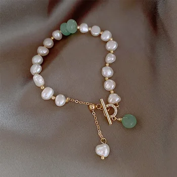 2021 Nye Barok Naturlige Perle Armbånd Til Kvinde koreanske Mode Smykker af Høj Kvalitet Gave til Kæreste Wrist Tilbehør