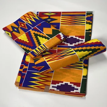 2021 Nye Hot Salg Afrikanske Voks Stof Bomuld Materiale Nigerianske Ankara Bloktryk Batik Høj Kvalitet Ghana Tissu Syning Klud