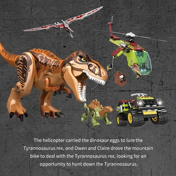 2021 Nye Jurassic Dinosaur Park World WW2 Helikopter, Bil, Lastbil Køretøj byggesten Dinosaurer Tal Mursten Legetøj Til Drenge