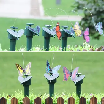 2021 Nye Plast Soldrevne Flyvende Sommerfugl Fugl Solsikke Værftet Have Spil Ornament Potteplante Tilbehør Til Udsmykning