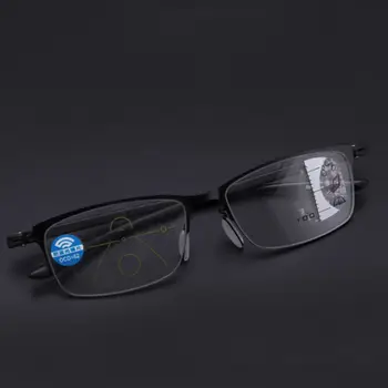 2021 Nye Progressive Multi Fokus Læsning Briller Til Mænd, Kvinder Legering Anti-Blå Briller Presbyopic