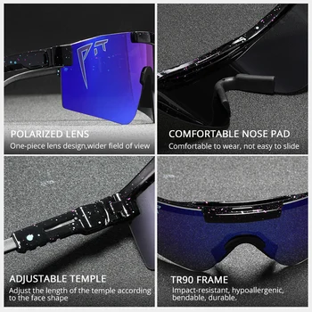 2021 Nye Sports Solbriller Mænd Polariseret TR90 Materialet Linse solbriller Kvinder Oprindelige Sag Solbriller