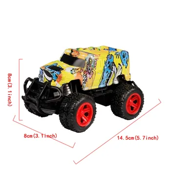 2021 Nye Trådløse Fire-vejs Fjernbetjening Off-road Køretøj Model Graffiti Toy Bil Personlig Barn Gave Детские Игрушки