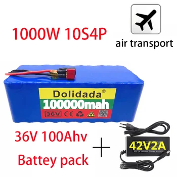 2021 Oprindelige 36V batteri 10S4P 100Ah batteri 1000W high power batteri 42V 100000mAh Ebike elektrisk cykel BMS+42V2A Oplader