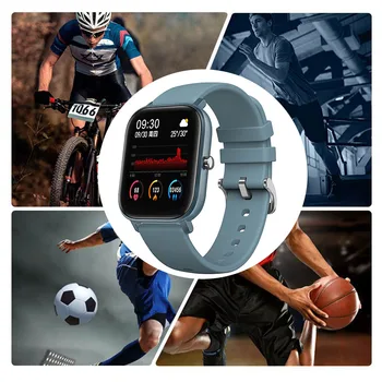 2021 P8 Plus 1.69 Tommer Smartwatch Mænd Full Touch Multi-Sport-Mode Med Smart Ur Mænd Kvinder pulsmåler Til iOS Android