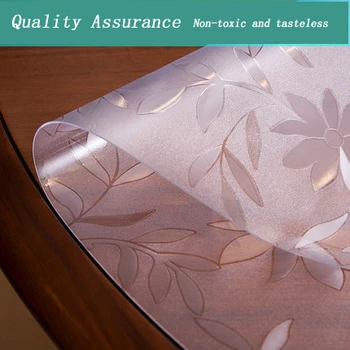 2021 PVC Runde bord dug gennemsigtig spisebord runde tablecloth1.0\1.5\2.0 vandtæt olie-bevis anti-skoldning disponibel