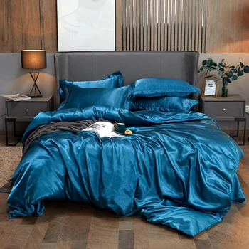2021NEW Rayon Strøelse Sæt King Size Duvet Cover Sæt High-End Solid Farve Bed Cover Sæt 2stk/3Pcs/4stk