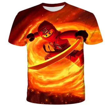2021SummerNinja Drenge T-shirts, Sommer Kids Tøj Ninjago T-Shirts Børn Polyester Top-Shirts Til Ninjago Kostume pige T-shirt
