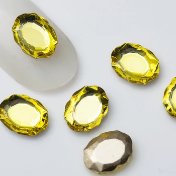 20Pcs 6X8mm Strass Rhinestones Søm Diamant Nail Art Tilbehør Farverige Glas Perler, Sten For DIY Negle Dekoration Håndværk