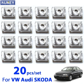 20X For Audi A3, A4, A6, A8, VW Passat B5 SKODA Superb jeg 8D0805960 Motor Under Dække Klip Undertray Trim Panel Nut Montering