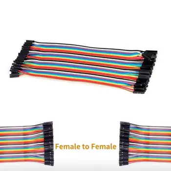 20cm 40x Dupont Wire Adapter Kabler Kvinde Til Kvinde 20mm Sæt Stikket Udstyr A2C5