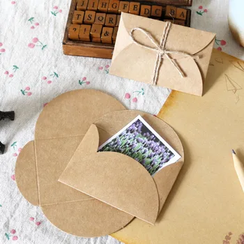 20pcs Mini Lykønskningskort Kraft Papir, Konvolutter, Pakning For DIY Part Lugning Fødselsdag Gave Box Emballage