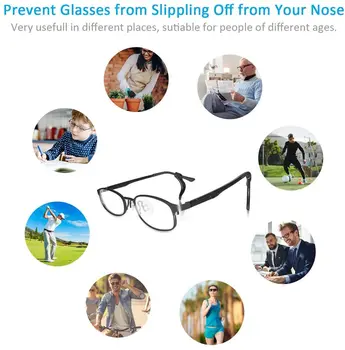 24pcs Briller Øre Greb, Anti Slip Brille Holder, Premium Silikone Øre Krog, Holde Briller Fra at Glide Ned ad Næsen
