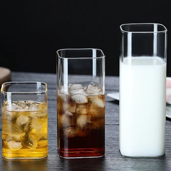 250ML-450ML Gennemsigtig borosilikatglas Kop Øl, Cola, Mælk, Krus Og Krus-Pladsen Krus at Drikke Shot Glas Flaske med Dispenser