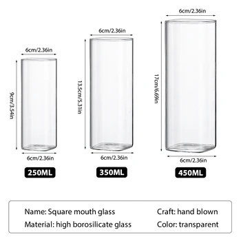 250ML-450ML Gennemsigtig borosilikatglas Kop Øl, Cola, Mælk, Krus Og Krus-Pladsen Krus at Drikke Shot Glas Flaske med Dispenser