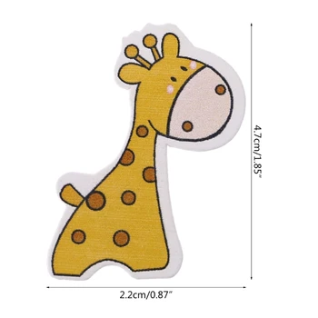 25Pcs/Set Skære i Træ Forskønnelse Farverige Træ-giraf Form Håndværk Bryllup Indretning Y5JC
