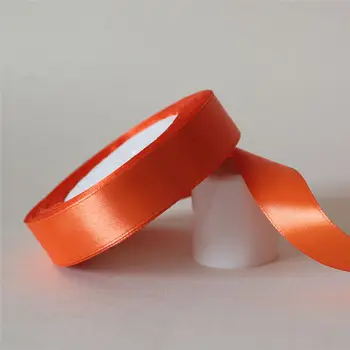 25Yards/ 6mm-50mm Orange Rød Silke Satin Bånd DIY Materiale Til Prom Party Dekoration Bryllup Gave Box Emballage Tilbehør D7
