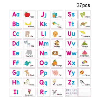 27Pcs Alfabet Bogstav Opsporing Kort Pædagogiske Breve, Læse, Skrive, Lære Alfabetet Med En Pen Børnehave Gave