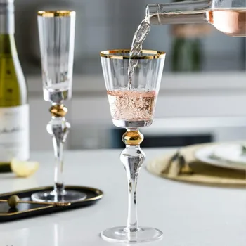 280ml Græskar Mønster, Guld, Rød Vin Glas af Høj Kvalitet Skænket Champagne Cup Restaurant Club Familie Krystal Vin Drinkware
