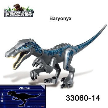 28cm Hvid Tyrannosaurus byggesten Jurassic Dinosaurer Indoraptor Figur Kollektive Verden Samle uddannelse Kid Legetøj Mursten