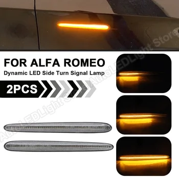 2Pc For Alfa Romeo Giulietta Julie 2010 2011 2012 2013 2016 2017 2018 2019 2020 LED Dynamic sidemarkeringslygter Blinklys Lys