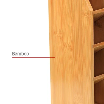 2UUL ST01 Bambus storage rack Skruetrækker, Pincet Solder Paste Woodiness Storage Box Desktop Grooming Værktøjslinjen