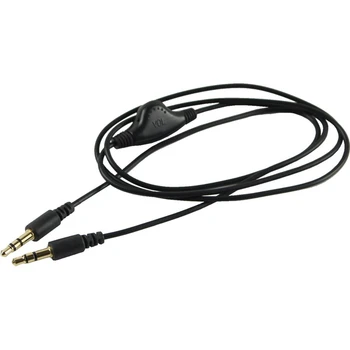 2stk 3,5 mm M/M Stereo Hovedtelefoner Audio-Extension Kabel Ledning Med Volumen Kontrol Sort