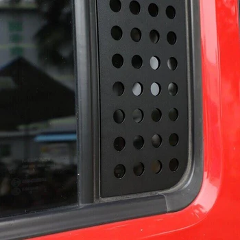 2stk Bil Bageste Dør, Vindue, Glas Strip Decals Dække Trim Bageste sidedør windows For jeep wrangler jk Et 07-17 Mærkat tilbehør