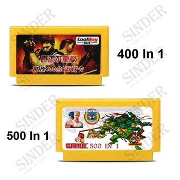 2stk / Masse (400 i 1 Spil Kassetten Ikke Gentage + 500 i 1 Spil Kort) 8 Bit 60 Pin Spil Kort
