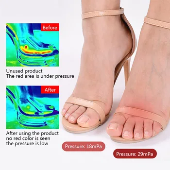 2stk Non-slip Indlægssåler Klistermærke til Høje Hæle Flip Flop Sandaler Silikone Kvinder Elegante selvklæbende Fod Patch Gel Forfod Pad