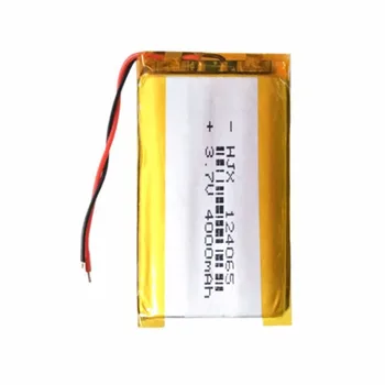 3,7 V lithium-polymer-batteri 4000mAh124065 Bluetooth headset e-reader, e-bog, skønhed instrument el-toy