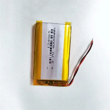 3,7 V lithium-polymer-batteri 4000mAh124065 Bluetooth headset e-reader, e-bog, skønhed instrument el-toy