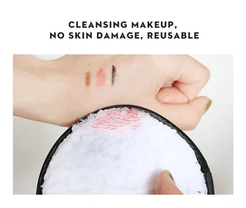 3 Farve Makeup Remover Puff Microfiber Genanvendelige Ansigt Håndklæde Make-up Remover Puff Bomuld Dobbelt Lag Ansigt Rengøring Puder Værktøj