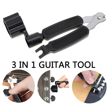 3 I 1 Guitar Winder String Cutter Pin-Puller Multifunktions-Tilbehør, der Passer til Alle el-Guitarer og Banjos og Mandoliner Bærbare Værktøjer
