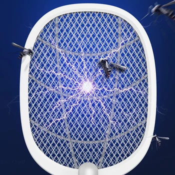 3 I 1 LED Mosquito Killer Lampe 3000V Elektriske Bug Zapper Insekt Killer USB-Genopladelige Flyve-Swatter Fælde Anti Myg, Fluer