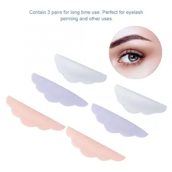 3 Par Silikone Eyelash Perm Pad Genanvendelse Vipper Stænger Skjold Løfte 3D Øjenvippe Curler Makeup-Værktøjer