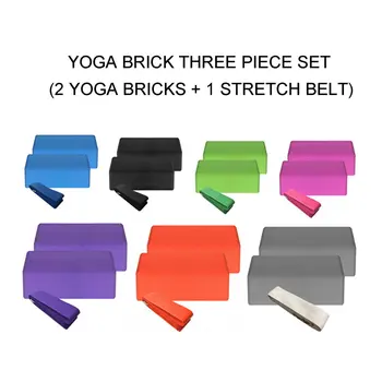 3 Stk Praktiserende Split Mursten Dans Yoga Tension Band Yoga Block Cotton Stretch Strap Fitness-Udstyr