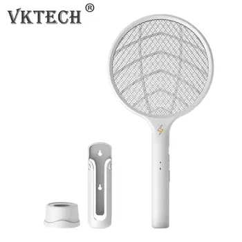 3-i-1 Elektrisk Insekt Ketcher Swatter USB-Genopladelige 3 Modes Mosquito Killer-Swatter LED Lys Håndholdt Computer Zapper