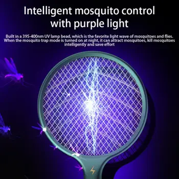 3000V 1200mAh Fotokatalysator Mosquito Swatter Myg Fælde Mosquito Killer Lampe Genopladelige Fælde Insekt Flyver