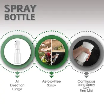 300ml Ergonomisk Design Og Bærbare High Pres Spray Flaske Super Fine Løbende Vand Spray Flaske