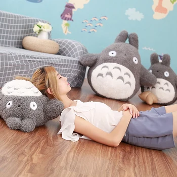 3085CM Kawaii Japanese Style Studio Ghibli Animationsfilm Kat Udstoppede Dyr Længe Min Nabo Totoro Blød Pude Plys Legetøj Dukke Pude