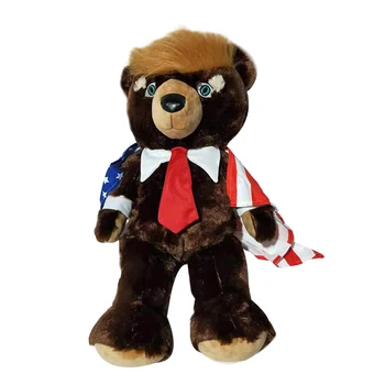 30cm Donald Trump Bære Bløde Dukke Legetøj USA Præsident Trumpy Bære over Med Flag Bære Dukke Bløde tøjdyr Børn Gaver