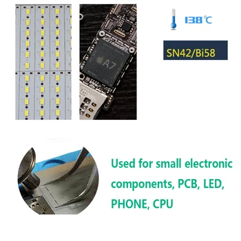 30g/55g blyfrit loddetin indsætte 138 grader vedligeholdelse lodde tin til iPhone PCB BGA LED miljøbeskyttelse tin mudder CPU