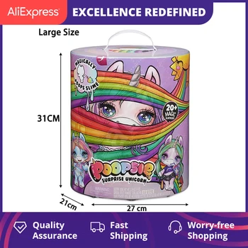 31cm Poopsie Slim Unicorn Søde Squishy lysende Stjerne Horn Rainbow Overraskelse Slim Dukke Charme Pige Toy Ler Kids Gave Squeeze Diy